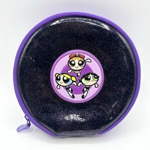 Vintage PowerPuff Girls CD Disc Case Y2K Cartoon Network Purple Jelly Sparkle